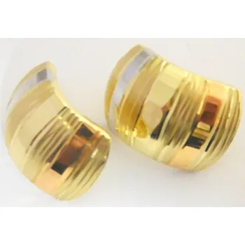 Náušnice Klenoty Budín Mohutné zlaté náušnice s gravírováním (kombinace AU) 585/3,47gr HK2052 (Klenoty Budín Mohutné zlaté náušnice s gravírováním (kombinace AU) 585/3,47gr HK2052)