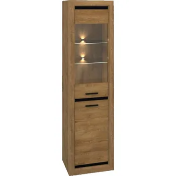 Vinotéka Vitrína Baltica 55cm Dub Lefkas/Černá