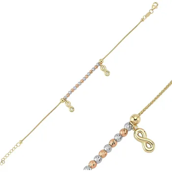 Náramek Lillian Vassago Zlatý náramek symbol nekonečna LLV46-GB041