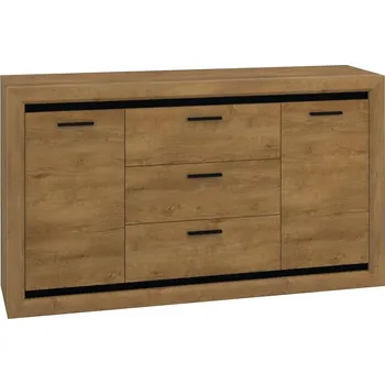 Komoda Komoda Baltica 165cm Dub Lefkas/Černá