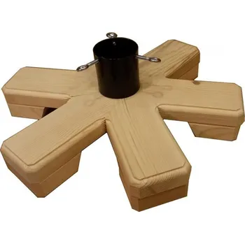 Stojánek na vánoční stromek Stojan na vánoční stromek dřevěný - vločka 45 cm DVVvl.