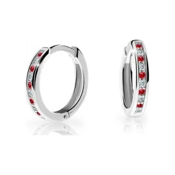 Náušnice Cutie Jewellery Dětské náušnice z bílého zlata C3343B-Ruby Dark