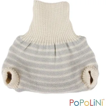 Plena Vlňáčky POPOLINI pletené, 74/80 proužek šedá - přírodní