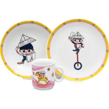 Talíř Dětská souprava - VEČERNÍČEK (růžový)