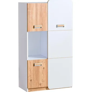 Knihovna Regál Lorento 80cm Dub Nash/Bila