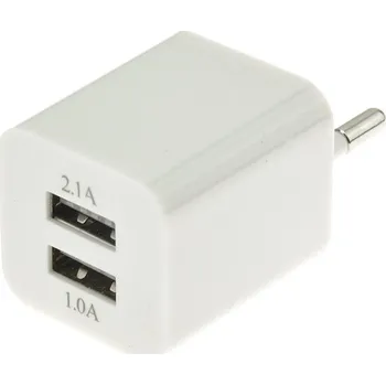 Euro Habitat Double USB AC adaptér pro nabíjení v cizině - Typ F, L, 15