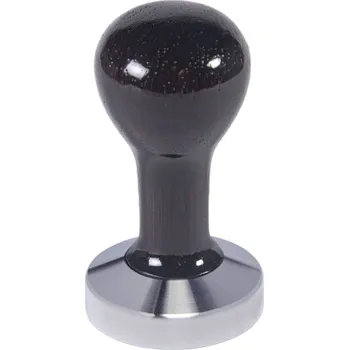 Buna café tamper, wenge, lak, 57.5 mm, nerez mat, plochý
