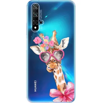 Pouzdro na mobilní telefon Odolné silikonové pouzdro iSaprio - Lady Giraffe - Huawei Nova 5T