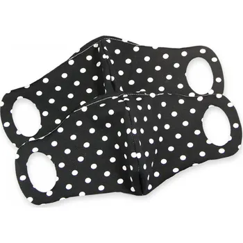 Menstruační vložka Petit Lulu Komfortní rouška s drátkem, vel. L - 2 ks - ČERNÁ BÍLÝ PUNTÍK