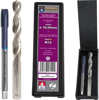 Ruční nářadí NÁSTROJE CZ Sada str.záv.M12x1.75 ISO2 HSSCo5 TiCN DIN376B+vrták CZ004-10,20
