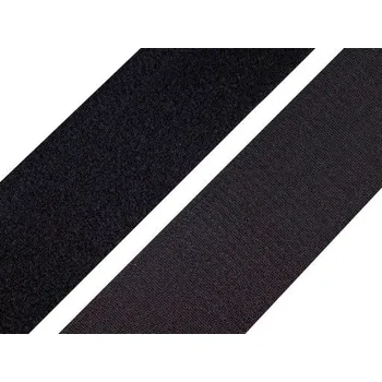 Suchý zip šíře 50mm bílý a černý komplet, barva Černá