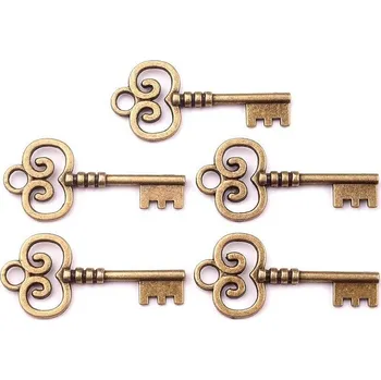 Přívěsek Přívěsek KLÍČ 19x40mm, barva staromosaz