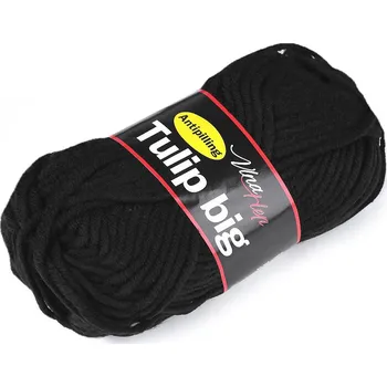 Příze Pletací příze Tulip big 100 g, barva 8 (4001) černá