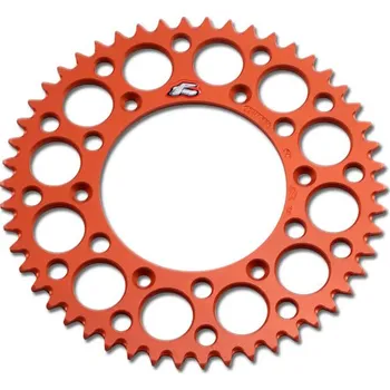 Řetězová sada pro motocykl Rozeta Renthal pro KTM 125-530 hliníková 52 zubů oranžová (Duralová rozeta nejvyšší kvality)