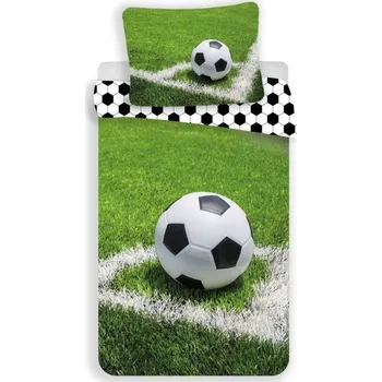 Povlečení Jerry Fabrics Fotbal 1 140 x 200, 90 x 70 cm zipový uzávěr