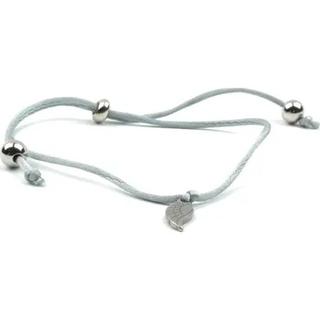 Náramek Moni náramek světle šedý s andělským křídlem