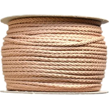 Příze Oděvní šňůra PES Ø6 mm ČESKÝ VÝROBEK, barva Béžová tmavá (7385)
