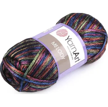 Příze Pletací příze Melody 100 g, barva 9 (901) multikolor