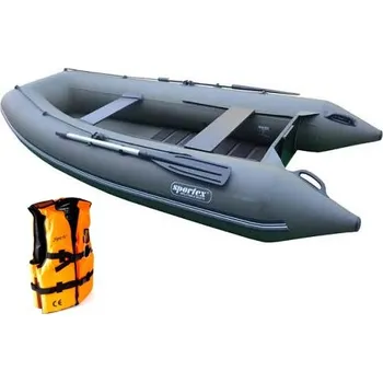 Člun Sportex člun Shelf 330 zelený s lamelovou podlahou + zdarma vesta