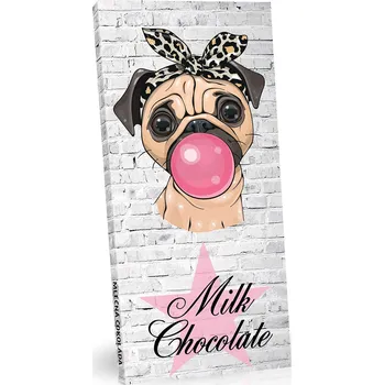 Čokoláda Selllot, s.r.o., K Hájům 34, 155 00 Praha 5 - Vyrobeno v EU Buldoček holka - Mléčná čokoláda 100g