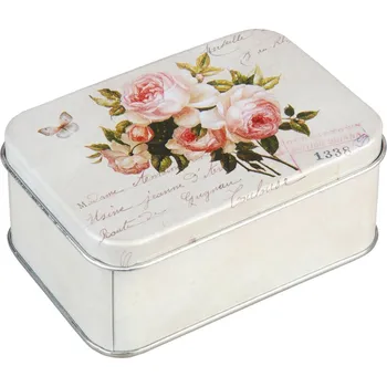 Mýdlenka Ovis plechová krabička na mýdlo Rose