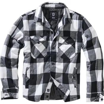 Pánská bunda bunda zimní - Lumberjacket checked - BRANDIT - 9478-white/black check