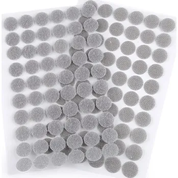 Suchý zip samolepicí kolečka Ø15 mm, barva 4 šedá střední