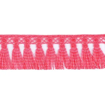 Třásně / vzdušná krajka šíře 45 mm, barva 5 korálová