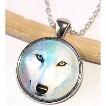 Řetízek Řetízek Fashion Jewerly - Amulet Stříbrný Vlk, Moudrý ochránce, Silver Wolf 2547