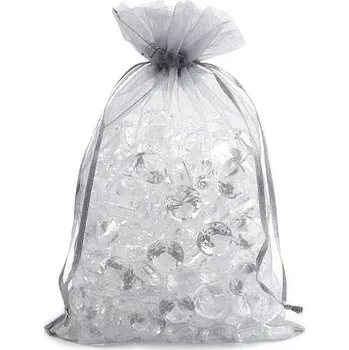 Dárkový pytlík 17x23 cm organza, barva 7 stříbrná