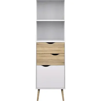 Komoda Falco Regál Retro 382 bílá/dub sonoma