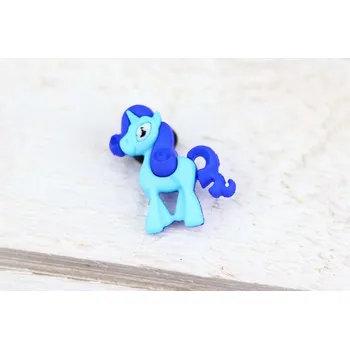 Knoflík Pro Háčkování Knoflík exclusive Koník modrý