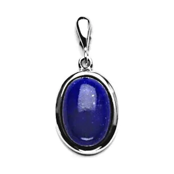 Přívěsek Zlatý přívěsek, přírodní lapis lazuli, bílé zlato, P 1454/22