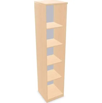 Policová skříň Kancelářská skříň - regál, v x š x h: 1895 x 400 x 445 mm, barva javor