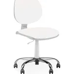 Laboratorní židle SMART, nízká, bez područek, koženka bílá