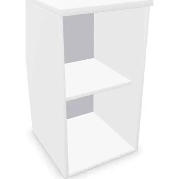 Policová skříň Kancelářská skříň - regál, nástavec, v x š x h: 740 x 400 x 445 mm, barva bílá