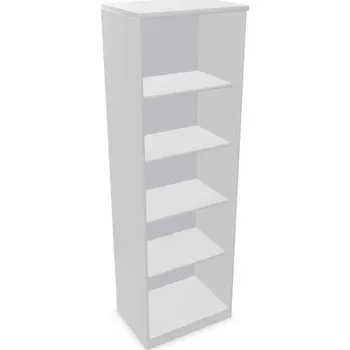 Policová skříň Kancelářská skříň - regál, v x š x h: 1895 x 600 x 445 mm, barva světle šedá