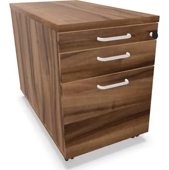 Zásuvkový kontejner Kontejner pojízdný, 2 zásuvky + kartotéka, barva ořech, v x š x h: 600 x 430 x 800 mm