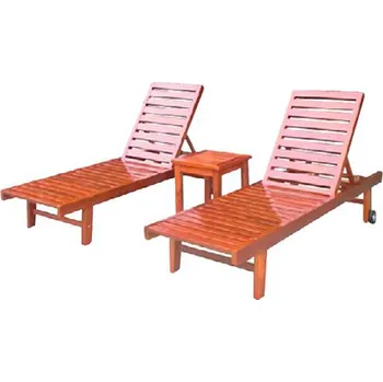 Zahradní lehátko Dřevěné lehátko se stolkem