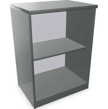 Policová skříň Kancelářská skříň - regál, v x š x h: 825 x 600 x 445 mm, barva tmavě šedá