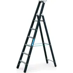 Jednostranný žebřík, nosnost 250 kg, výška 2430 mm, 6 stupňů