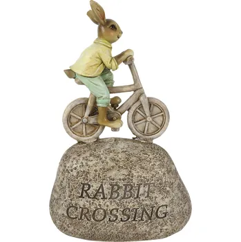 Bytová dekorace Dekorace králík na kole - 13*6*20 cm