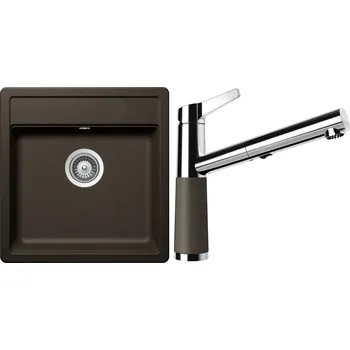 Granitový dřez Set Schock S11-5 (dřez Mono N-100S Bronze + baterie SC-510.120 Bronze)