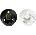 BIBS Colour dudlík z přírodního kaučuku 2 ks Black / White velikost 2 (6-18m.)