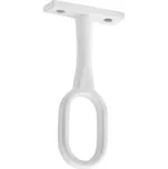 Walteco Držák oválné šatní tyče 30x15mm s vrchním uchycením, průběžný, bílý