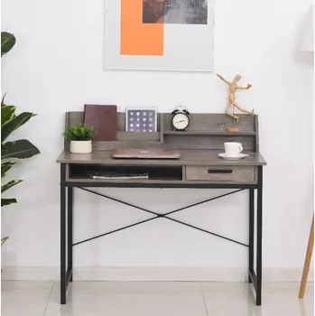 Počítačový stůl Industriální psací stůl 106 x 53 x 95 cm | šedo-hnědý