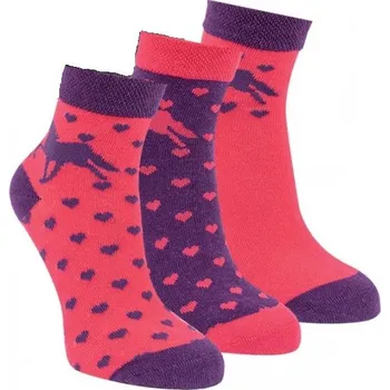 Dětské dívčí zkrácené ponožky RS - KONÍK 35-38 mix - HOLKA