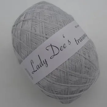 Příze Světle šedá 3n-250m (Lady Dee's Lace Garn - Hellgrau)
