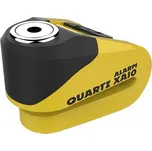 Zámek kotoučové brzdy Quartz Alarm XA10, OXFORD (integrovaný alarm, žlutý/černý, průměr čepu 10 mm)