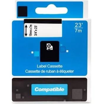 Pásek do tiskárny PRINTLINE kompatibilní páska s DYMO 45805, S0720850, 19mm, 7m, červený tisk/bílý podklad, D1